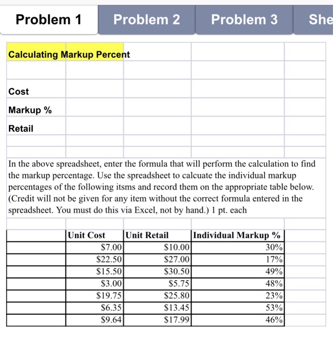  Please answer problem 3 Problem 1 Problem 2 Problem 3 She