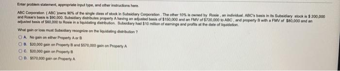  Enter problem statement appropriate input type, and other instructions here ABC