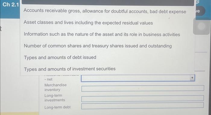 to view the balance sheet.) Identify whether the following elements are elements