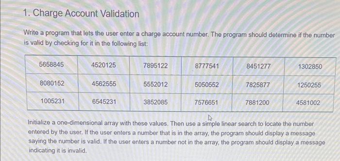 c++ please Write a program that lets the user enter a charge