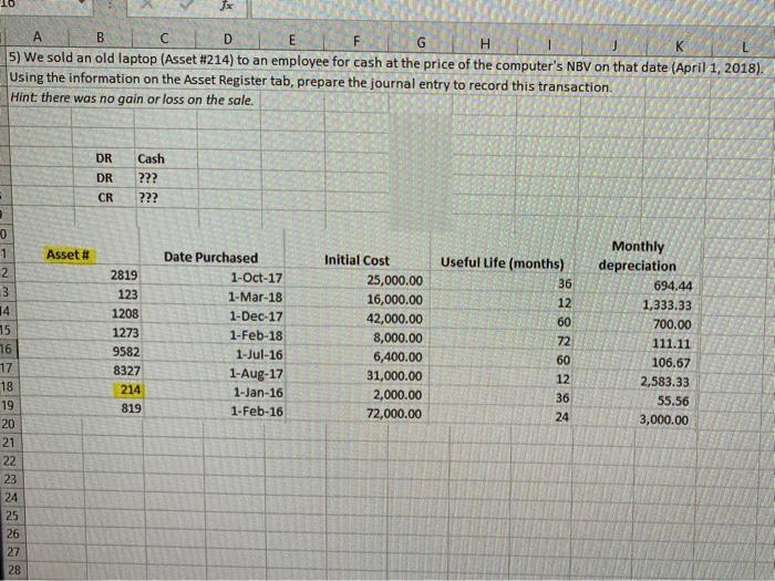  10 D A B C E F G H K 5)