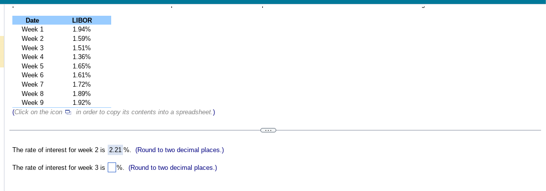 Checkpoint 9.1) (Floating-rate loans) The Bensington Glass Company entered into a loan