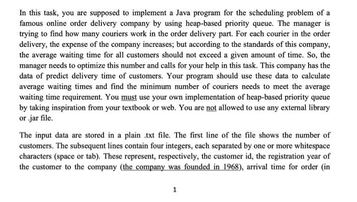 Please use JAVA PROGRAMMING language to solve the task attached below, please