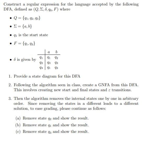  Construct a regular expression for the language accepted by the following