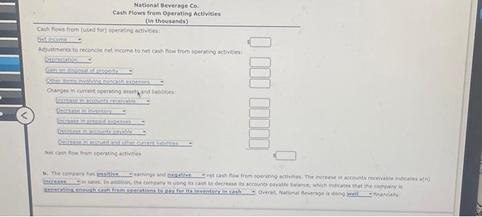 from the income statement and balance sheet of National Beverage Corp. for