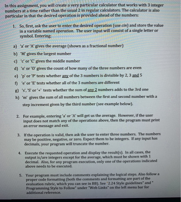 I need help completing this assignment in c++. this is the assignment