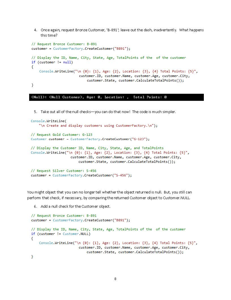 lets subclasses decide which class to instantiate. FactoryMethod)-- +AnOperation0 product = FactoryMethod()