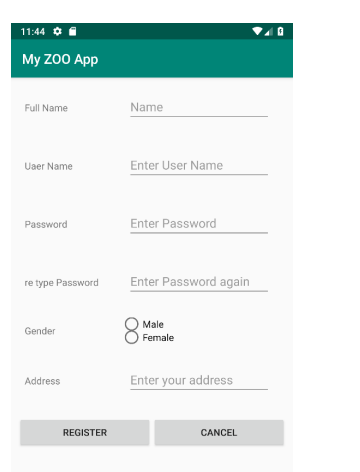 Android Studio Design and implement the following android app using RecyclerView with