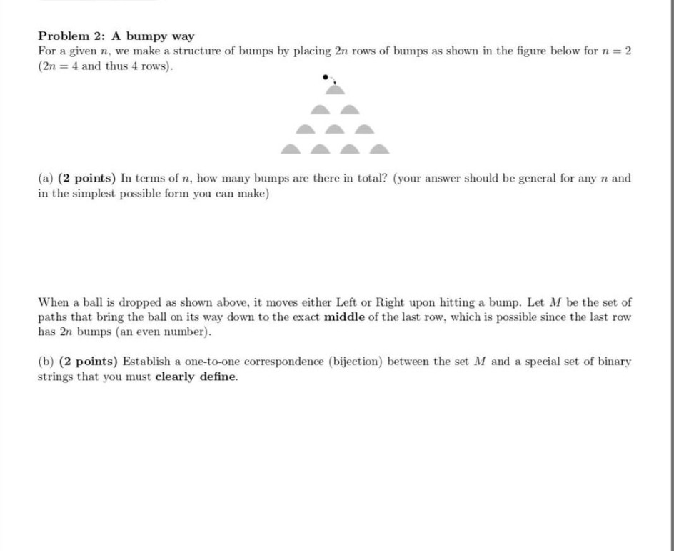 I need help with part B Problem 2: A bumpy way