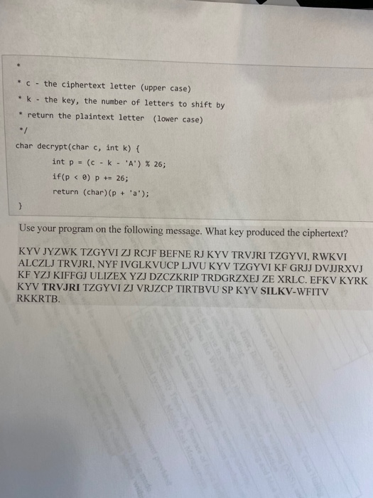 the alphabet by a certain amount. The key is simply a number