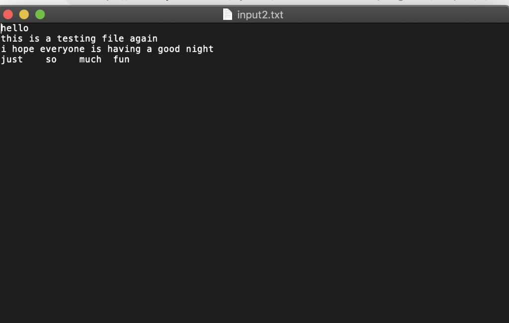 a menu. The user will be asked to input a file name
