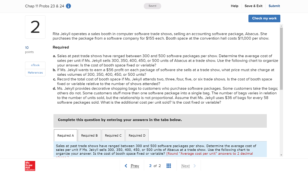  Chap 11 Probs 23 & 24 Saved Help Save & Exit