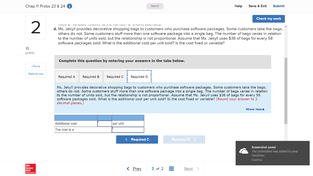 the convention hall costs $11,000 per show. Required a. Sales at past