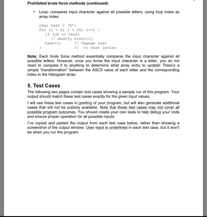 keyboard and use an array to track the number of times each