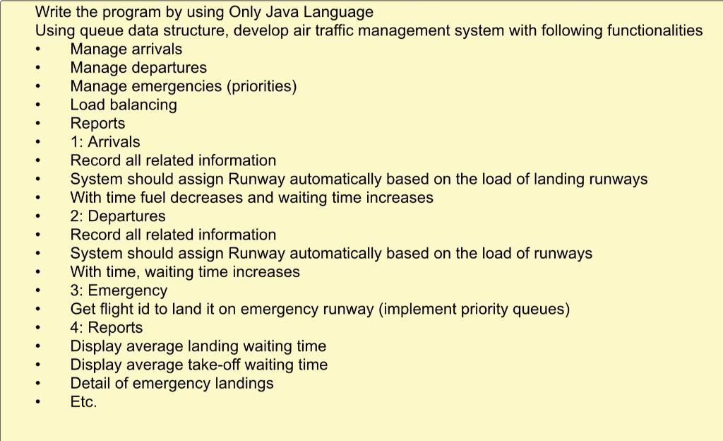 kindly program it by using only Java language . . . .