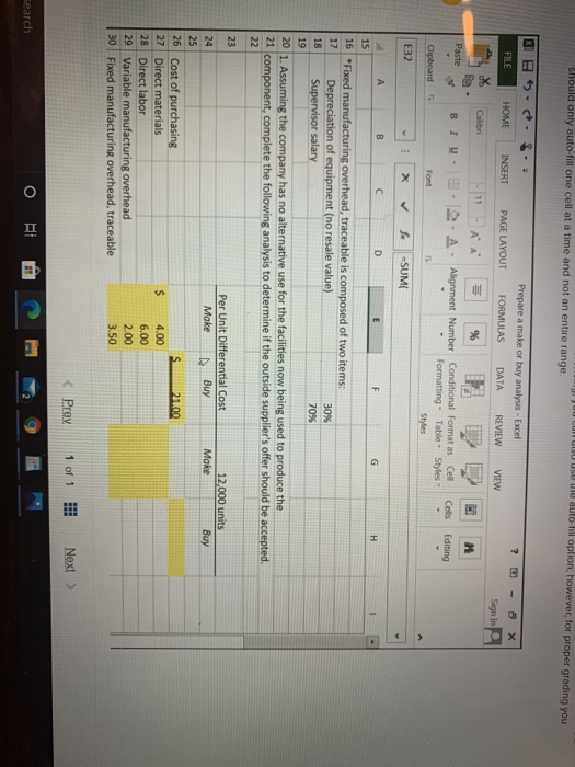  please put the formulas used should only auto-fill one cell at