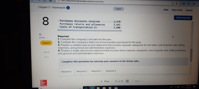 trial balance on August 31, 2017, its fiscal year end. follows. Debit
