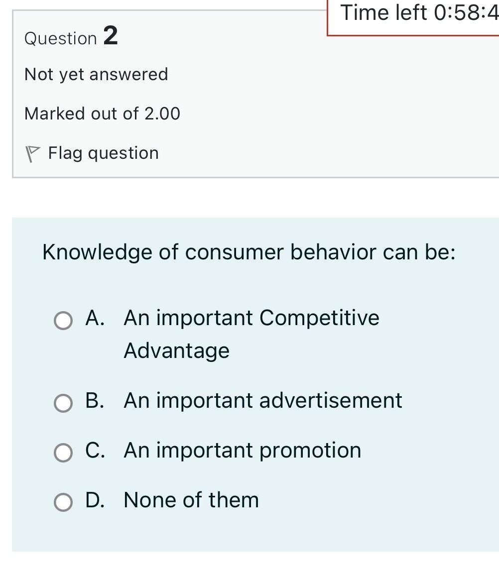 out of 2.00 P Flag question The final users of products or