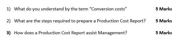 Please answer all questions 1) What do you understand by the term