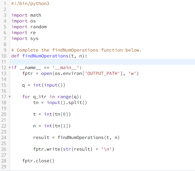 the exact number of basic operations that would be performed when the