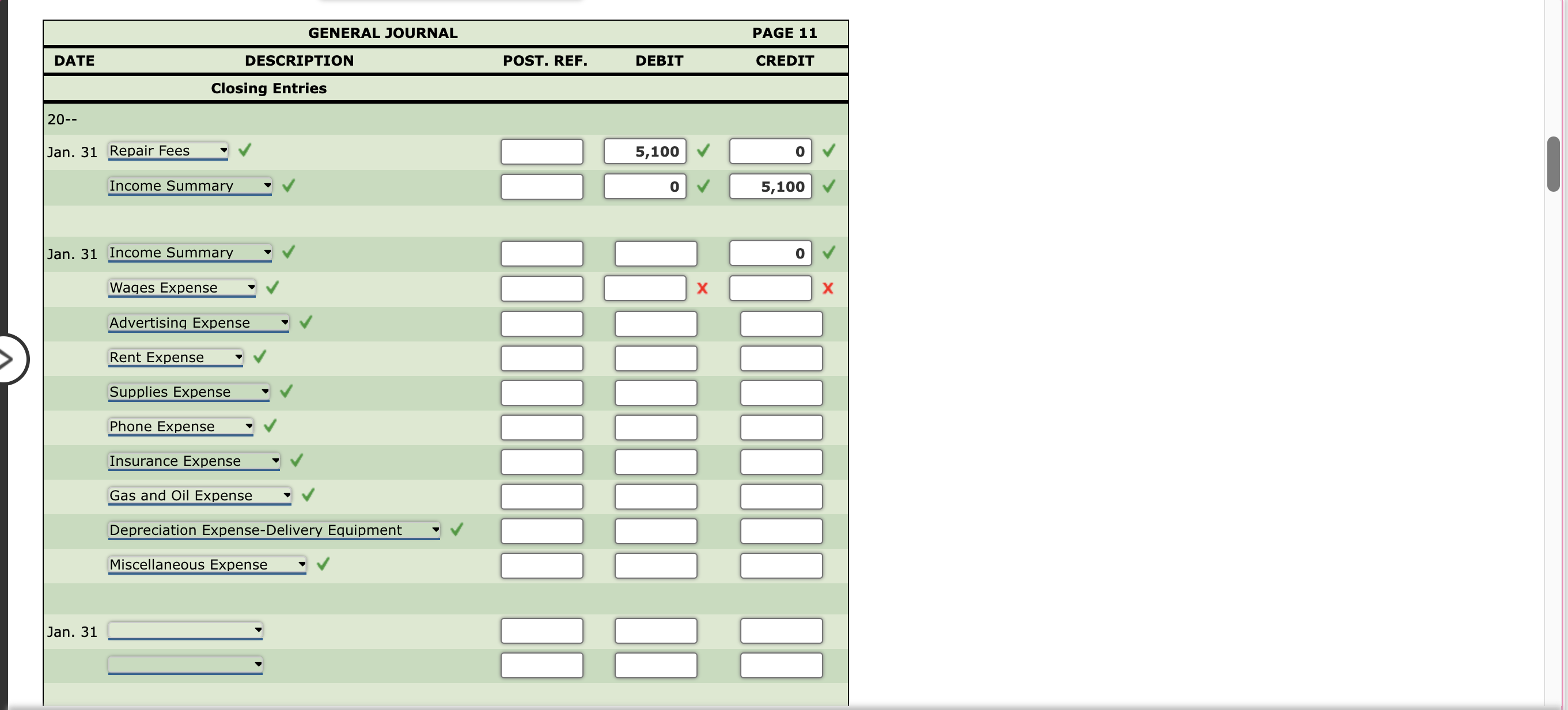 a post-closing trial balance