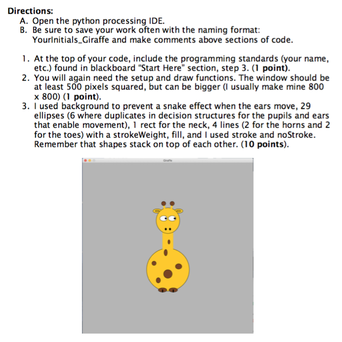  Directions: A. Open the python processing IDE. B. Be sure to