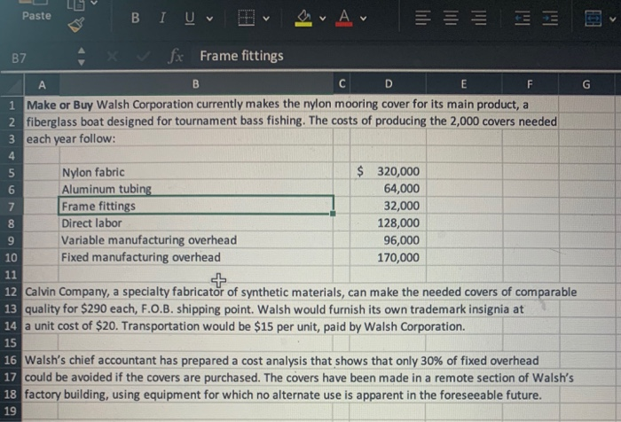  A E BY Paste B7 A BI U E f x