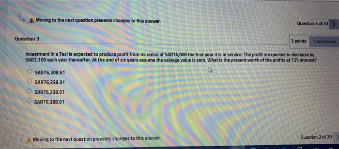  A Moving to the next question prevents changes to this answer.