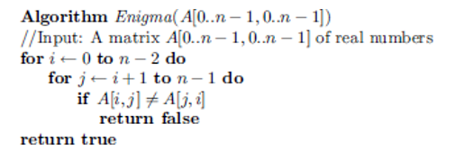 Consider the following algorithm: What does this algorithm compute? What is its