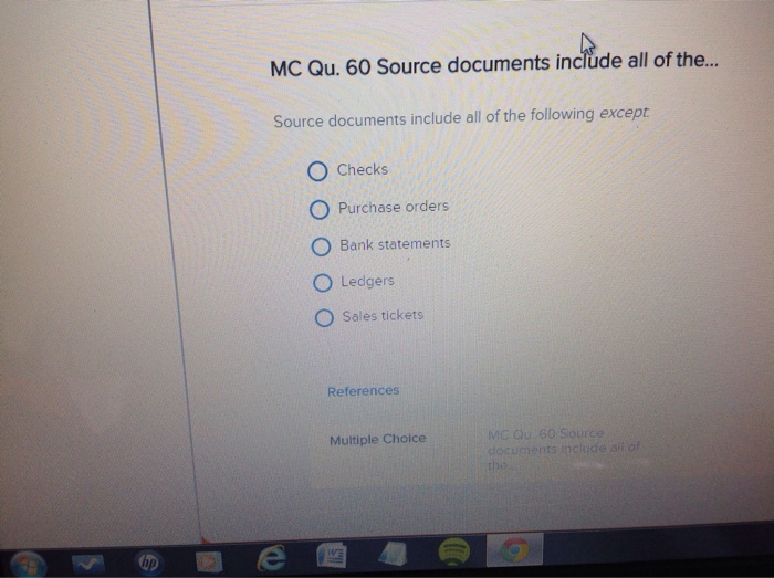  source document include all of the following except Mc Qu. 60