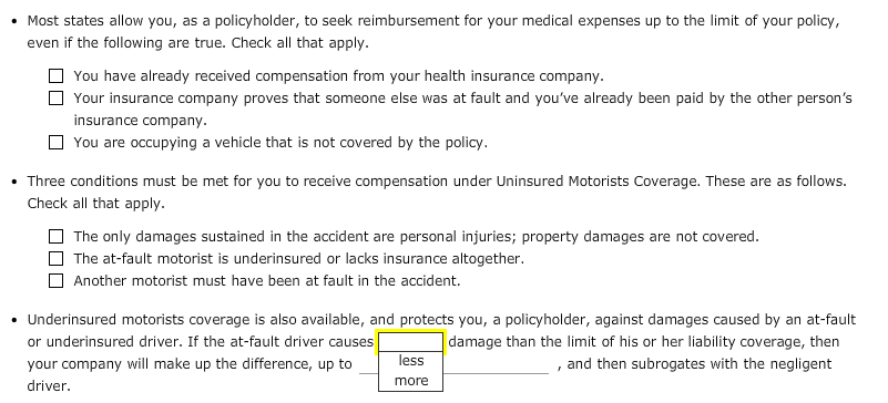 of nature, feel morally obligated or are legally responsible B: excessive and
