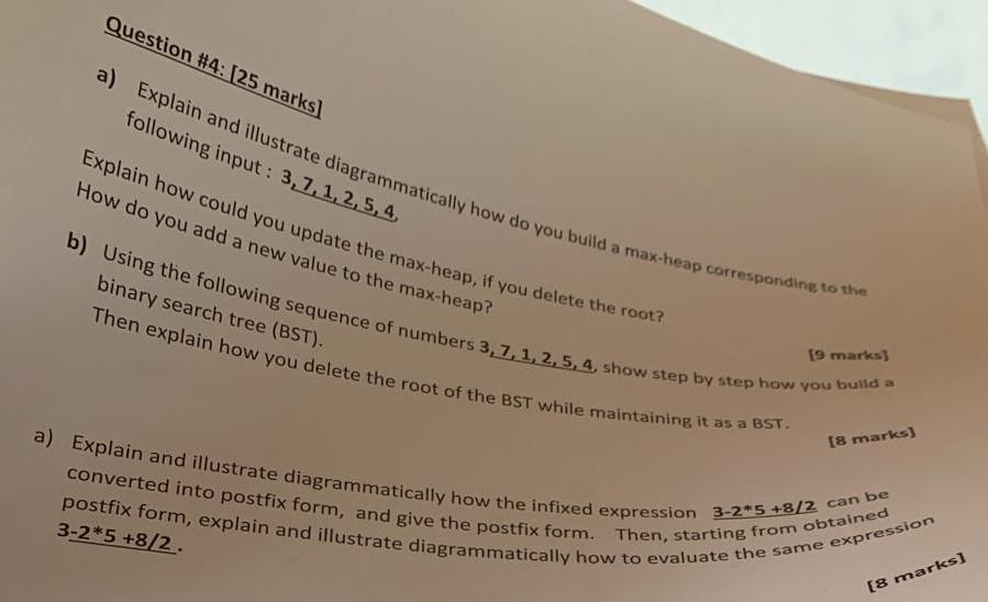  Question *4: [25 marks] b) Then explain how you delete the