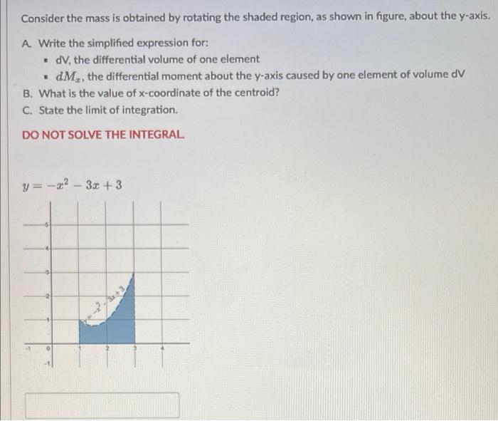 needed ASAP with full solution please. Consider the mass is obtained by