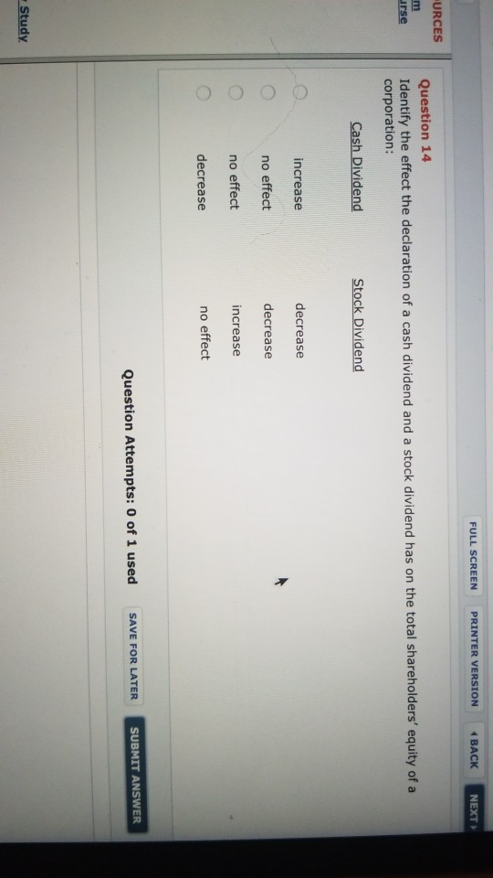 FULL SCREEN PRINTER VERSION BACK NEXT URCES irse Question 14 Identify