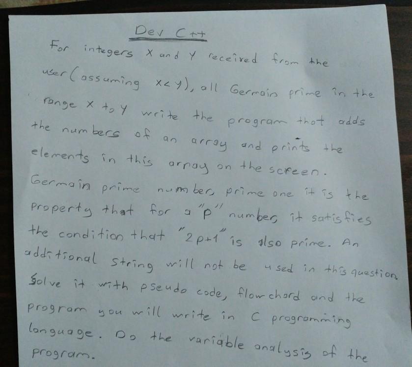 I need it done with dev-C++ user (assuming program that adds