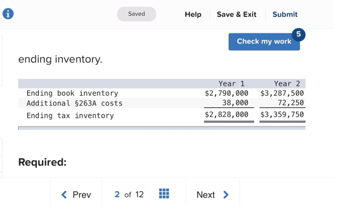 work Assume Maple Corp. has just completed the third year of its