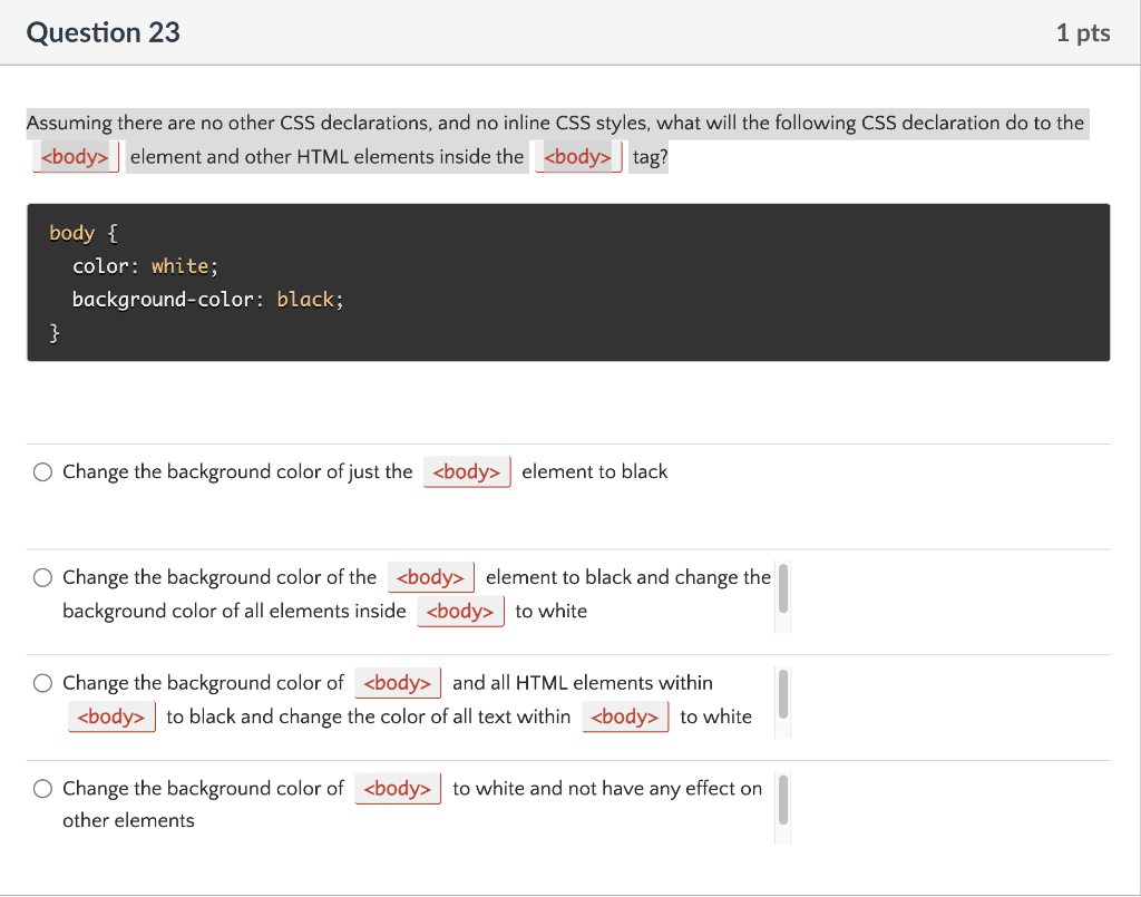  Assuming there are no other CSS declarations, and no inline CSS