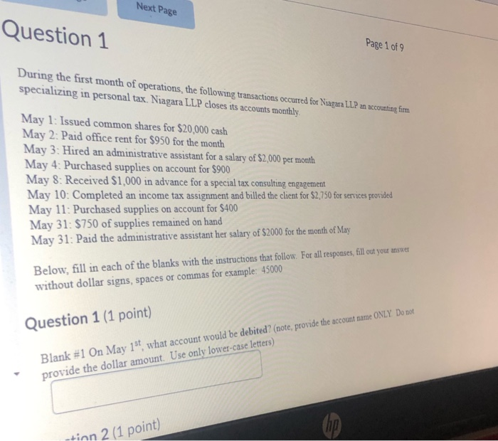 Please show the final answer for each tab and please be organised.