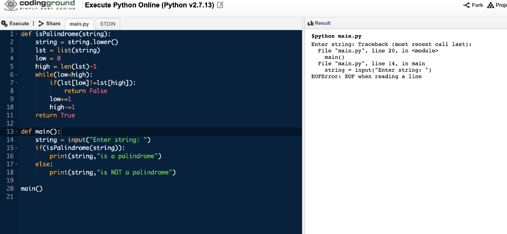I'm using Python 2.7, and I get this error. Post code using