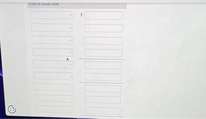 cost of $46,000 in inventory at the beginning of the year. The