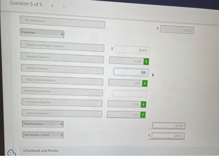 5alarles and Wages Expense 4,185 Supplies Expense \begin{tabular}{|l|l|} \hline 4,185 \\ \hline