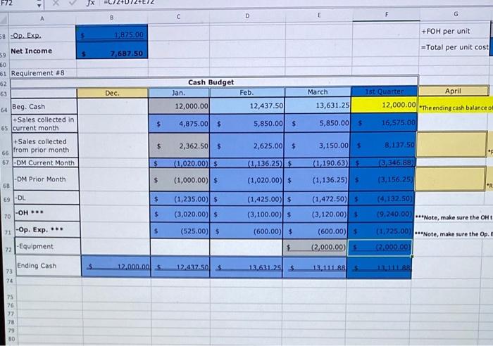 how do I find a/r for april ? ill attach all my