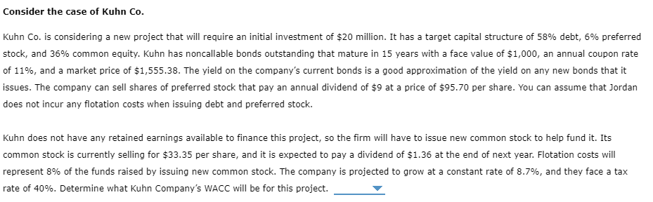or 7.56% or 7.20% or 5.76% 2. Solving for the WACC 9.88