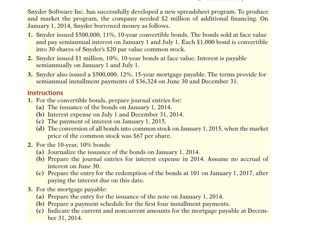  3. the mortage payable ( a.b.c) + please have an explanation