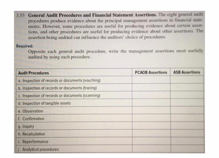 May I have assistance with selecting the proper assertion for each of