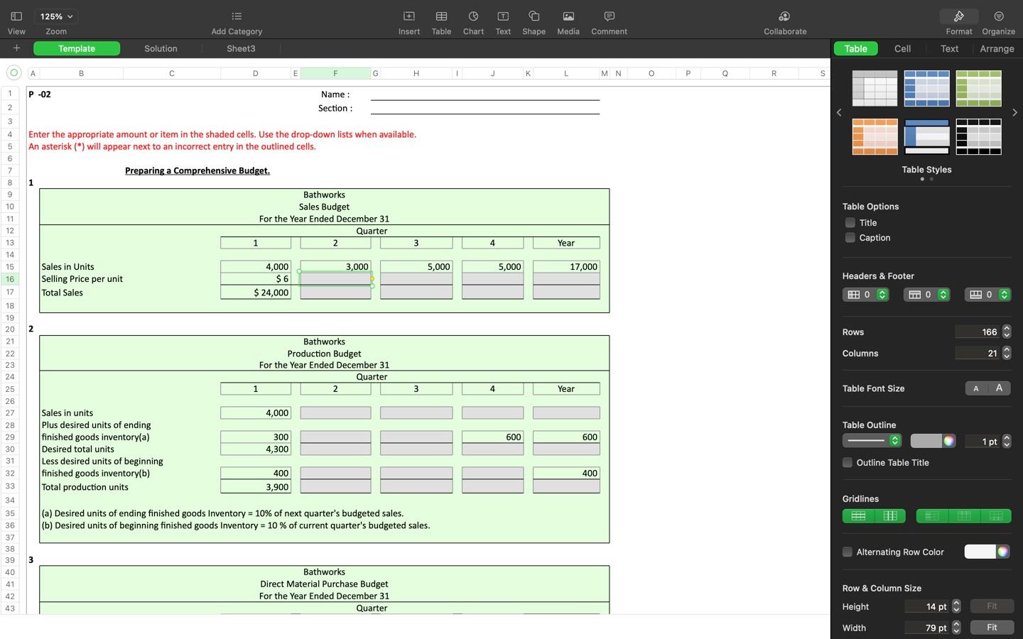  125% T e ca View Zoom Add Category Insert Table Chart
