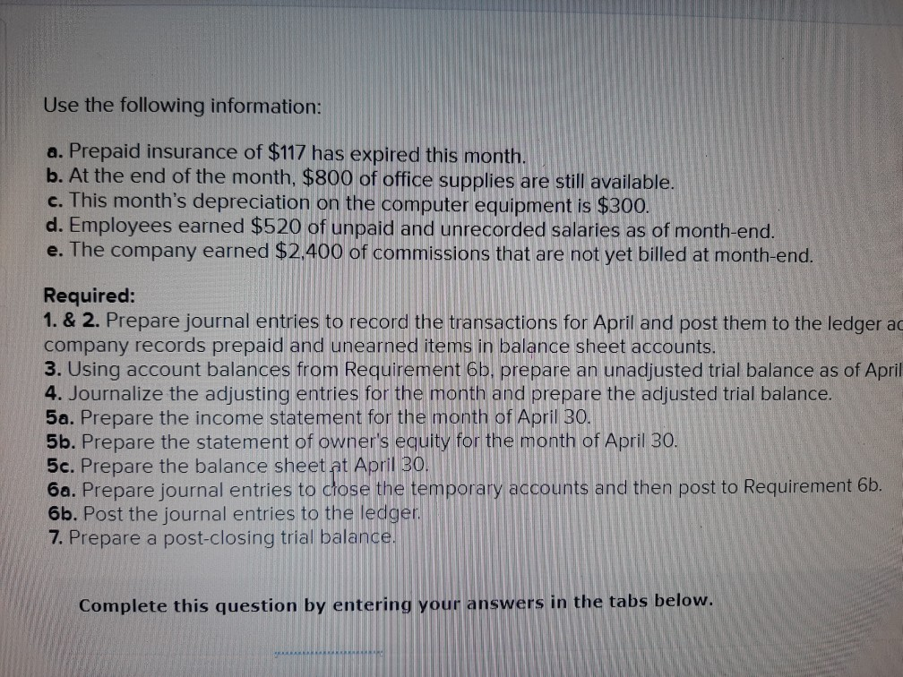 Help Save & Exit Submit 1 Check my work On April 1,