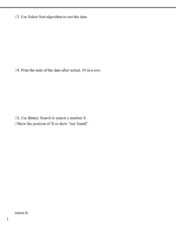 Help me, I need a c++ program that generates 100 random integers