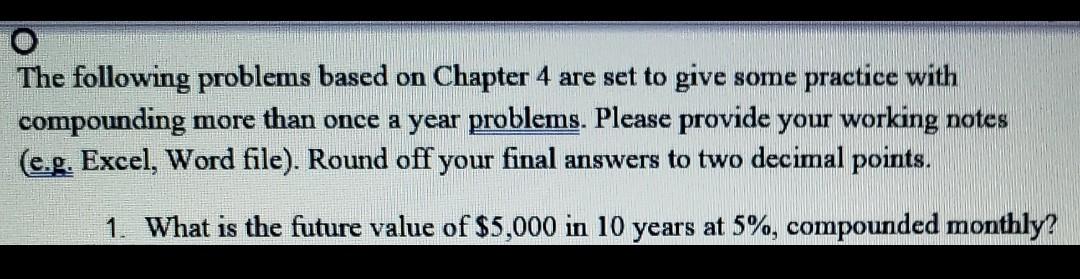 how do i enter this into excel? The following problems based
