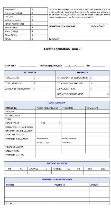 the principles of credit. Critically assess any deficiency in the information gathering